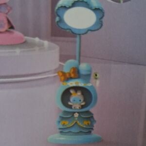 Charming Blue Dollhouse with Bunny Design
